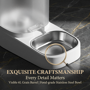 Dispenser Automatico di Cibo <span class=keywords><strong>Secco</strong></span> per Cani e Gatti da 6L, con Timer, in Plastica, Ricaricabile, con Protezione Anti-Intasamento, per E-commerce USA e UE - Il Più Venduto e di Tendenza - Product Image 2