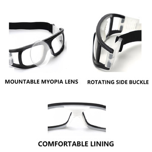 Lunettes coupe-vent résistantes aux chocs, verres transparents, sangle réglable, protection des yeux pour le sport, le basketball, lunettes de sécurité tactiques - Product Image 5