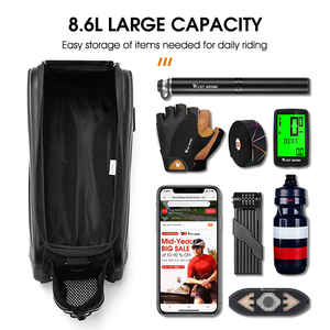 Sac de voyage grand format pour vélo WEST BIKING, sacoche de selle arrière, sacoche rigide imperméable pour vélo de route - Product Image 5