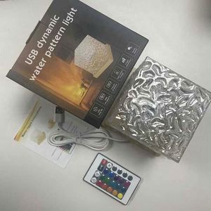 16 Colors <b>Remote</b> <b>Control</b> Stress Relief <b>Lamp</b> USB Rechargeable Wave Cube <b>Lamp</b> Dimmable Ocean Wave Sensory Table Light for Kids - Product Image 3