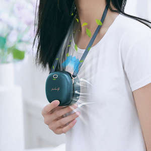 Petit ventilateur Portable à Clip de taille/collier amélioré, Rechargeable, Portable, batterie 2000mah PSE KC, refroidissement du cou, Mini ventilateur suspendu - Product Image 5