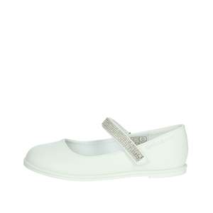 Zapatillas Planas Gaelle Junior Ballerine Blancas para Niñas con Correa de Pedrería - Product Image 1