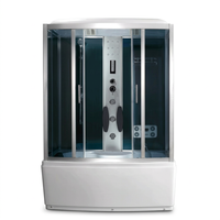 Cabine de douche intelligente anti-rouille avec porte à fermeture douce, cabine de douche connectée pour salle de bain de maison de plage