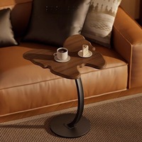 Table d'appoint en gros, table console moderne, table basse papillon de luxe léger en MDF, mobilier minimaliste pour salon et chambre à coucher