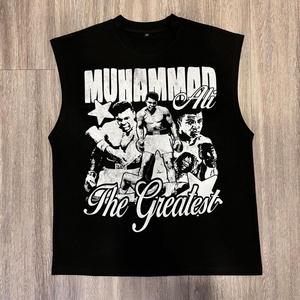 Débardeur de sport tricoté personnalisé avec logo, col rond, pour homme, style anime, grande taille, sans manches, pour l'entraînement - Product Image 1