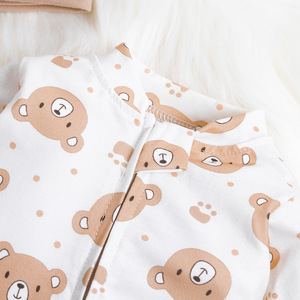Tutina per Neonati con Doppia Cerniera 2026, in Poliestere con Motivo Orso, Maniche Lunghe, Sottile, per Primavera e Autunno - Product Image 3