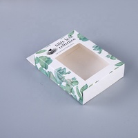 Boîte en papier avec fenêtre en Pvc transparente, Clips de sucette de dentition, jouets, impression Logo personnalisé, 50 pièces