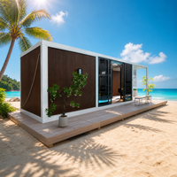 Maison préfabriquée haut de gamme en conteneur, maison pliable en conteneur, villa modulaire pour complexe hôtelier, hôtel boutique, jardin