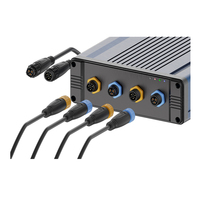 Conector Macho-Hembra de Plástico Impermeable de 4 Pines y 20 A, Cable a Cable con Contactos de Latón