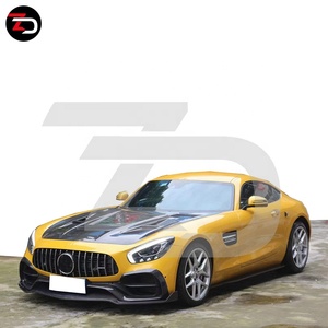 Venta caliente ZD estilo fibra de carbono Kit de carrocería para <span class=keywords><strong>AMG</strong></span> GT GTS <span class=keywords><strong>GTC</strong></span> 2017-2021 con Spoiler delantero labio trasero falda lateral labios ala - Product Image 2