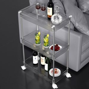 Nouvelle cuisine mobile fruits légumes en plastique support de rangement de luxe multifonctionnel Snack PET chariot Transparent tissu chariot esprit - Product Image 3