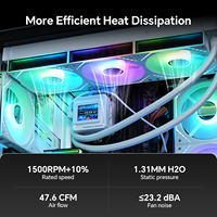 Ventilador de entrada de caso de PC de 120mm blanco Thermalright TL-M12QRW-S 5V 3Pin Infinity ARGB Enfriamiento inverso