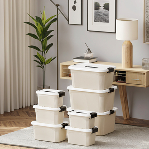 XT412N Design moderno scatola portaoggetti in plastica con coperchio multifunzione per ufficio e scrivania ago e filo per capelli Organizer - Product Image 2