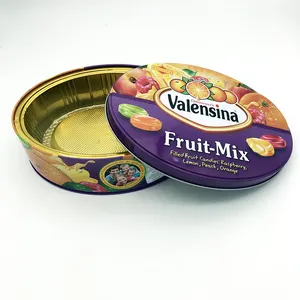 Custom Printed Oval Shaped Metal Cans for Fruit Candy Tin Box