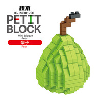 Briques miniatures HY, fruits, jouets de construction 3D DIY, mini blocs pour enfants