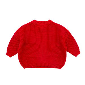Hot Selling Customized Winter Long Sleeve Kids Knit Pullover <strong>Jumper</strong> Tops Solid Color Wholesale <strong>Christmas</strong> Baby <strong>Girl</strong> Sweater - Product Image 4