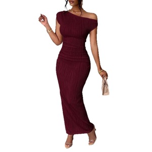Vestido Largo Elegante y Moderno para Mujer, Diseño de Ondas Acuáticas, Hombros Descubiertos, 2026 - Product Image 5