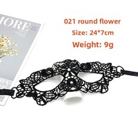 Masque de mascarade DAMAI demi-visage en dentelle à motif floral gaufré 1 couleur, élégant et sexy pour femmes adultes, idéal pour Halloween et soirées dansantes