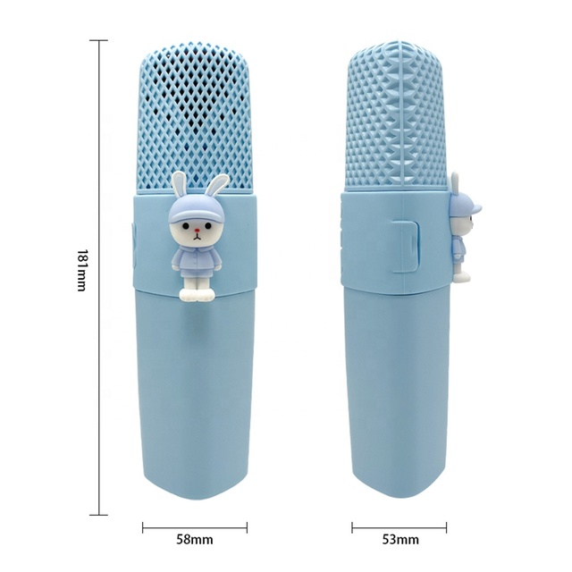 Wireless Mini Karaoke Speaker with Cartoon Condenser Microphone Kids Karaoke Machine Toddler Toy Made of Durable Plastic