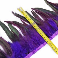 Plumes de Coq Schlappen Teintes en Gros, Franges de Plumes de Coq, Garniture de Plumes de Gallo pour Costumes, Vêtements, Carnaval, Décoration de Poulets