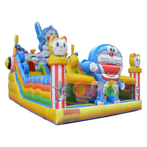 Bolsa de almacenamiento de PVC <span class=keywords><strong>Doraemon</strong></span>, Dolly, parque temático inflable gigante, Castillo de salto hinchable, Combo pequeño con tobogán inflable de <span class=keywords><strong>Casa</strong></span> de rebote - Product Image 1