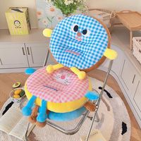 Coussin de siège en peluche rond en forme de donut et carré en forme de toast, deux formes, avec visage brodé mignon et membres 3D, coussin de chaise doux et moelleux pour étudiant
