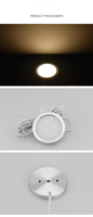 Éclairage d'armoire ultra-mince à 21 perles LED rond Saloon Car Kitchen Wine Display Ceiling Spotlights Smart Home Puck Light