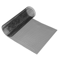 Grille de voiture en alliage d'aluminium, maille diamantée 6x12mm, filet anti-insectes noir, 100cm de long, 33cm de large, pour la mise à niveau et la rénovation