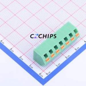 KF250NH-5.08-7P Spring Terminal Block Through hole Component (THT),P=5.08mm Connector 1x7P 5.08mm Green 7P - Product Image 1