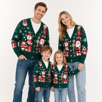 Nouveaux pulls de Noël personnalisés 2026 pour hommes, femmes, familles, enfants, adultes, ensemble de pulls en tricot de Noël à motifs de dessins animés