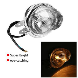 Phare universel pour <span class=keywords><strong>moto</strong></span> DC 12V rétro, feux antibrouillard, lampe <span class=keywords><strong>moto</strong></span>, éclairage de travail, phare argenté chromé, phare de <span class=keywords><strong>moto</strong></span> - Product Image 2