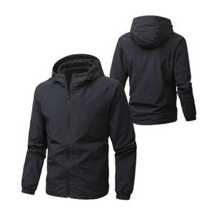 Custom Men's Hooded Slim Fit 100% Polyester Bomber <b>Jacket</b> White Breathable Quick Dry Autumn/Winter/Spring Outdoor OEM Service - Product Image 6