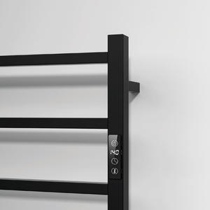 Toallero Eléctrico Moderno de Aluminio Espacial con Calefacción, Adhesivo, Montado en Pared, Impermeable, Negro, con Calentador para Baño y Hotel <span class=keywords><strong>MUBI</strong></span> - Product Image 3