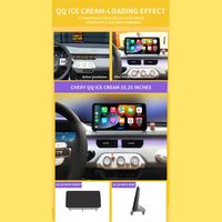 Système audio de voiture Chery QQ Ice Cream 10,25 pouces, navigation GPS, image panoramique à 360 degrés, grand écran, autoradio, lecteur DVD de voiture