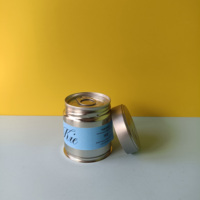 Boîtes en métal rondes de qualité alimentaire personnalisées en gros, scellées, vides, 30g 50g, boîte en étain pour café, poudre de matcha, emballage alimentaire