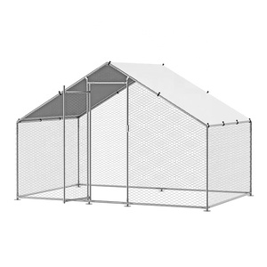 Gallinero Metálico Grande con Cubierta para Patio Exterior, para 6-10 Pollos - Product Image 5