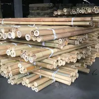 Decorativas al por mayor a granel de construcción crudo postes de bambú al por mayor