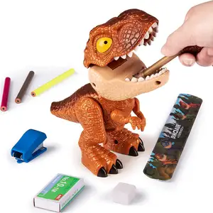 5 in 1 Dinosaurier-Modell Papierspielzeug-Set Kinderkarikatur personalisiert Zurück in die Schule Papierspielzeug-Versorgungsset für Kinder Geschenk