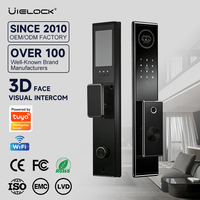 Nouvelle Arrivée Serrure de Porte Intelligente à Reconnaissance Faciale 3D avec Sonnette Vidéo Caméra HD Intégrée Tuya WIFI Compatible Porte en Bois