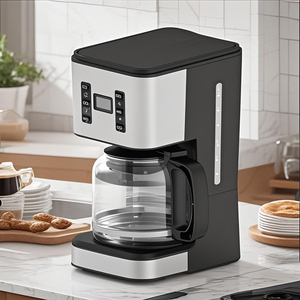 Cafetière goutte à goutte électrique noire avec interrupteur marche/arrêt et filtre réutilisable Pause 'N Serve pour l'utilisation de RV d'hôtel en plein air de voiture domestique - Product Image 5