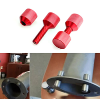 2 PCS 1-1/8 "6061 Aluminium Construction Légère Oxyde Anodisé Finition Rouge Goupille d'alignement à 2 trous avec jeu de goupilles à deux trous