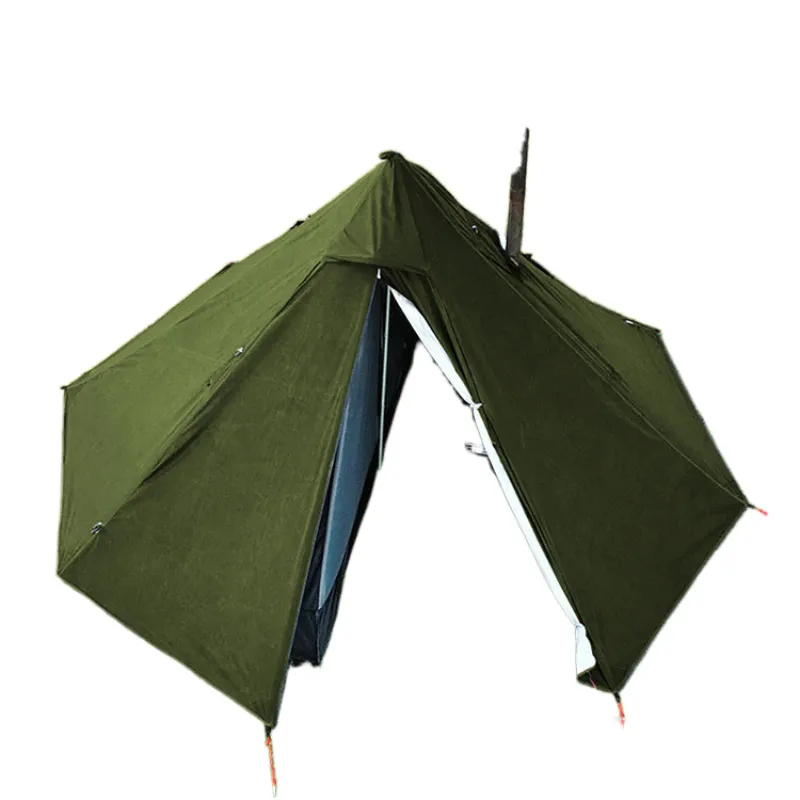 Outdoor Pyramid tenda portátil impermeável double deck camping alumínio pólo trio