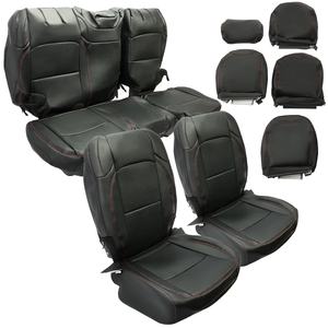 Fundas <span class=keywords><strong>de</strong></span> asiento <span class=keywords><strong>de</strong></span> cuero sintético negro para Jeep Wrangler JL 4 DR <span class=keywords><strong>Rubicon</strong></span> 2018-2023 - Product Image 1