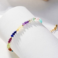 Usine À La Main Réglable Pierre Naturelle Perle À Facettes CZ Améthyste Opale Grenat Amozanite Dainty Perlé Bracelet pour Femme