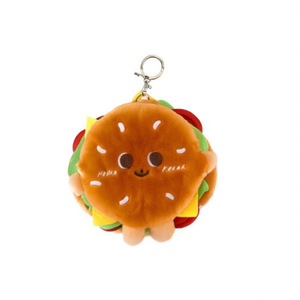 Portachiavi con Specchio Serie Hamburger, Borsa a Specchio da 10 cm, Portamonete in Peluche con Specchio per Donna, Uomo, Bambini, Regalo - Product Image 2