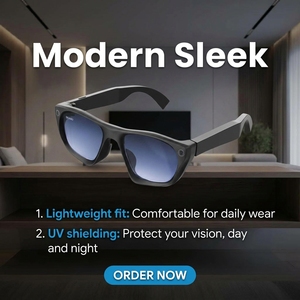 Lunettes Intelligentes Sanvnet GS4 Max AI 2026 avec Caméra 8MP, Transfert Wi-Fi, Lunettes de Soleil 4K, Traduction ChatGPT - Product Image 3