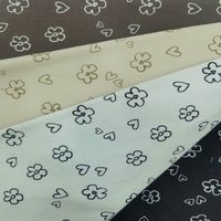 Tissu sergé imprimé numérique 100% coton 185GSM, doux et respirant, motif floral à pois dessiné à la main pour pyjamas et robes pour femmes et enfants
