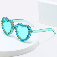 2024 Lunettes de soleil Love diamant-set lunettes mode coeur lunettes de soleil
