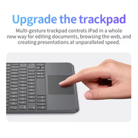 Funda con Teclado Táctil Retroiluminado Flotante de Cuero Inteligente Inalámbrico Certificado para iPad Pro 11 con Levitación Magnética
