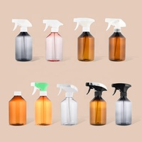 Bouteille en plastique ambre 28/410 pour cheveux, 485ML, extérieur, bouteille de pulvérisation d'eau, mousse à brume fine